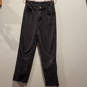 SHEIN Baggy Dark Wash Black High Waisted Denim Classic 90s Vibe Jeans Pants